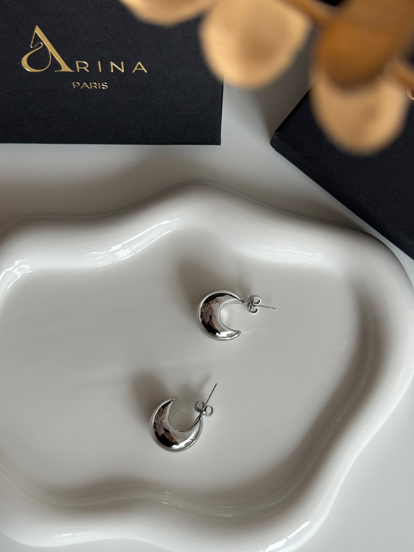 BOUCLES D’OREILLES GINA ARGENTÉES